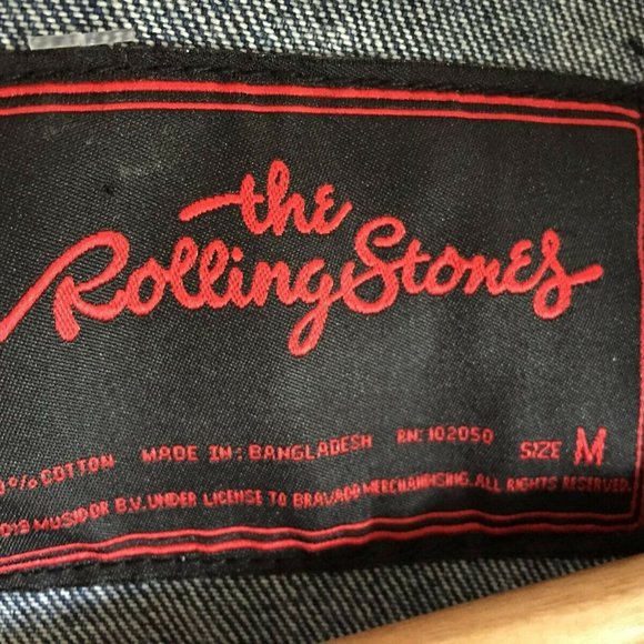 The Rolling Stones Shrunk Denim Trucker Jacket (M) - Picture 6 of 8